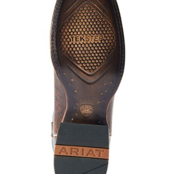 NWT Ariat Men's Sting Boots Burnt Brown/Antique Teal Square Toe Size 9.5 Medium - Picture 4 of 8